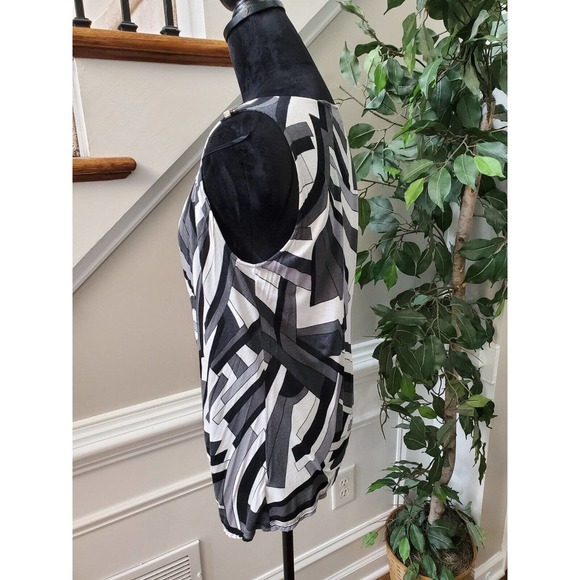 Michael Kors Women's Multicolor Rayon V-Neck Sleeveless Casual Top Blouse Small - Picture 6 of 12